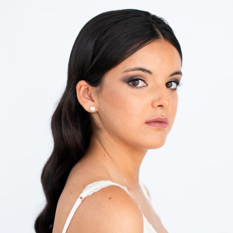 Glam waves peinado novia